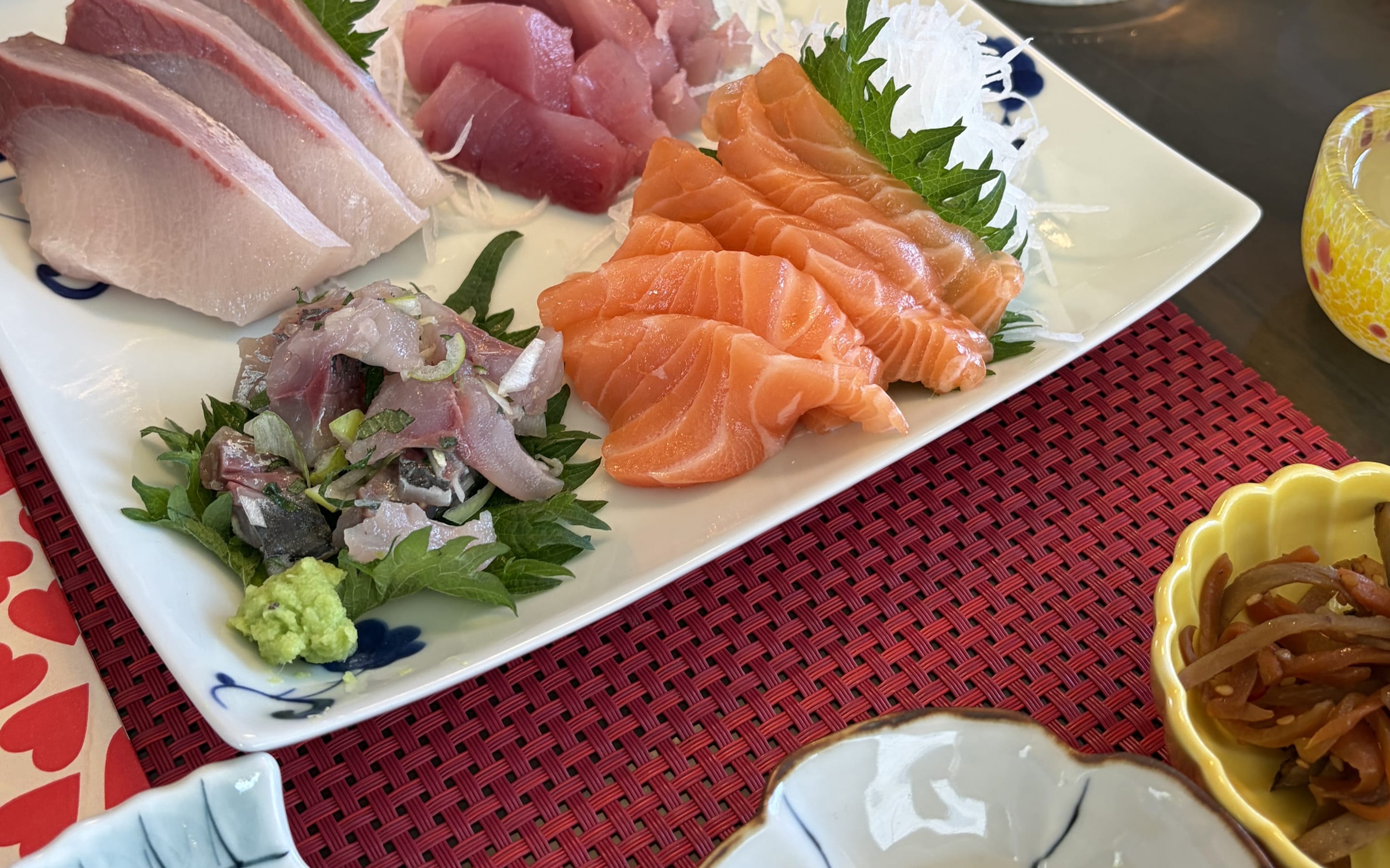 A sashimi platter from the class
