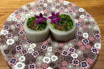 A course from the vegetarian sushi omakase