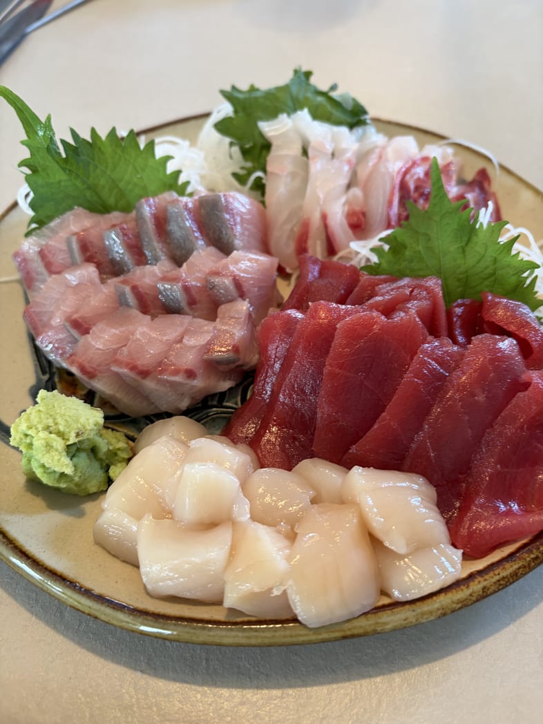 A sashimi platter